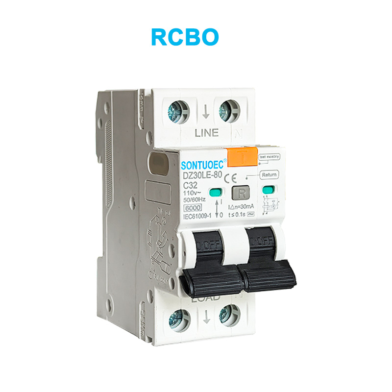 2P चुहावट वर्तमान सर्किट ब्रेकर kka ieC6100919.1 प्रदर्शनार्ड गुणवत्ता RCBO